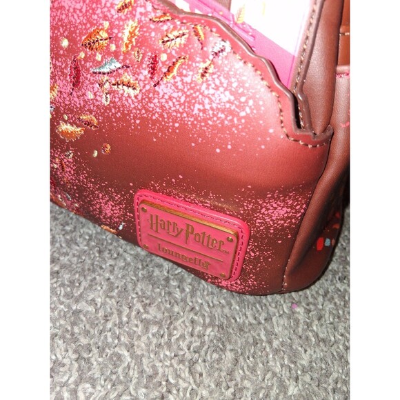 NEW! Loungefly Harry Potter Hogwarts Fall Leaves Mini Backpack - Picture 3 of 9